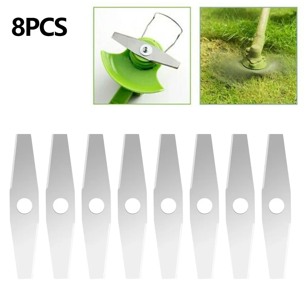 8Pcs Grass Trimmer Saw Blade Metal Grass String Trimmer Head Blade Replacement Lawn Mower Brush Cutter 150mm Blades For Garden