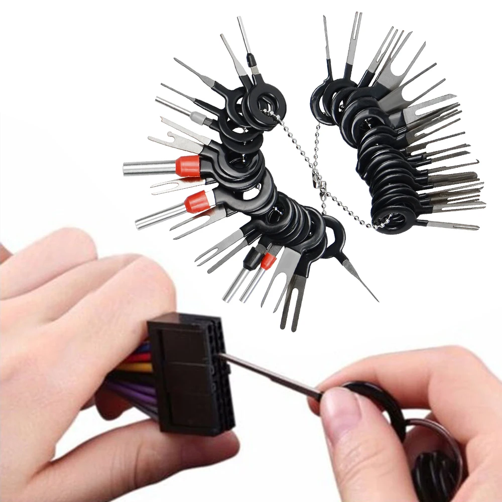 

Automotive Plug Terminal Electrical Wire Crimp Connector Extractor Kit Key for Repair Car Plug Pins Removal Tools Release Puller