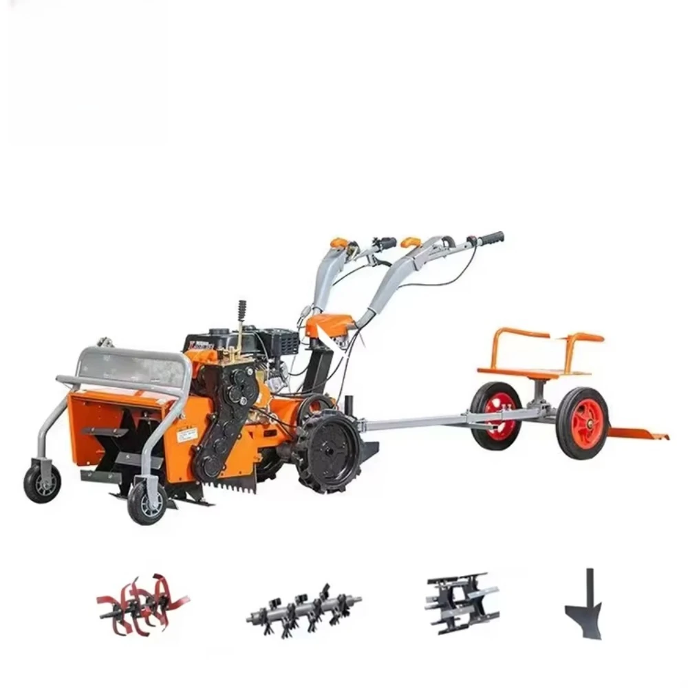 70 cm Width Weeding Machine with Gear Bearing Farm Rotary Tiller Lawn Mower with Reverse Gear Function