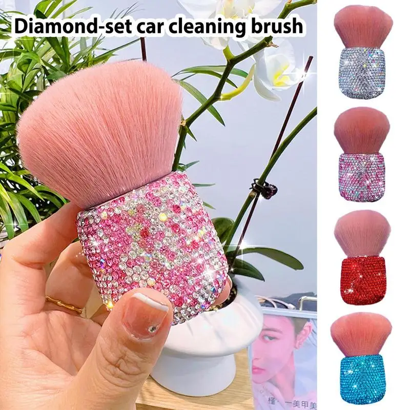 

Car Interior Cleaning brush Bling Rhinestone handle Air Conditioner Air Outlet Cleaning Soft Brush Dust Removal Artifact Brush