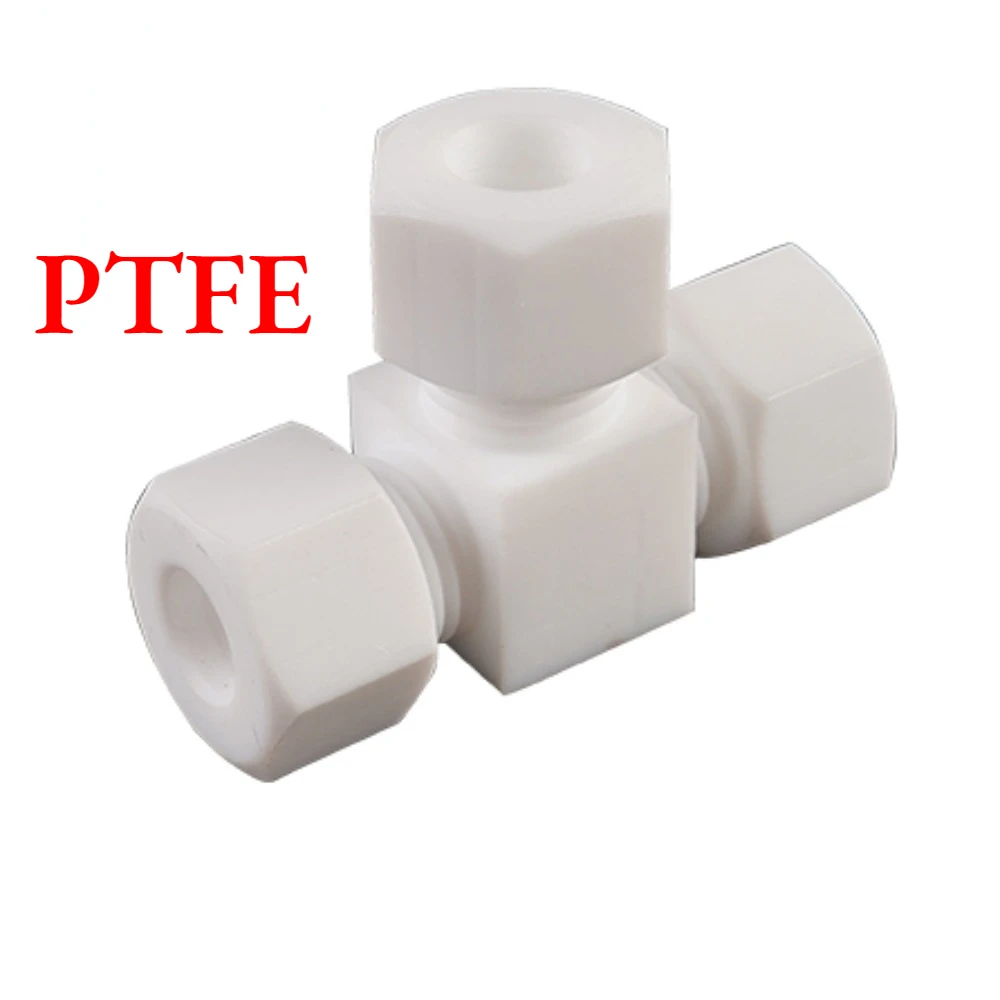 

Tee 3 Ways 2 3 4 6 8 10 12 -24mm 1/16" 1/8" 1/4" 3/8" 1/2" 3/4" 1" Tube OD Compression Fitting PTFE Coupler Connector