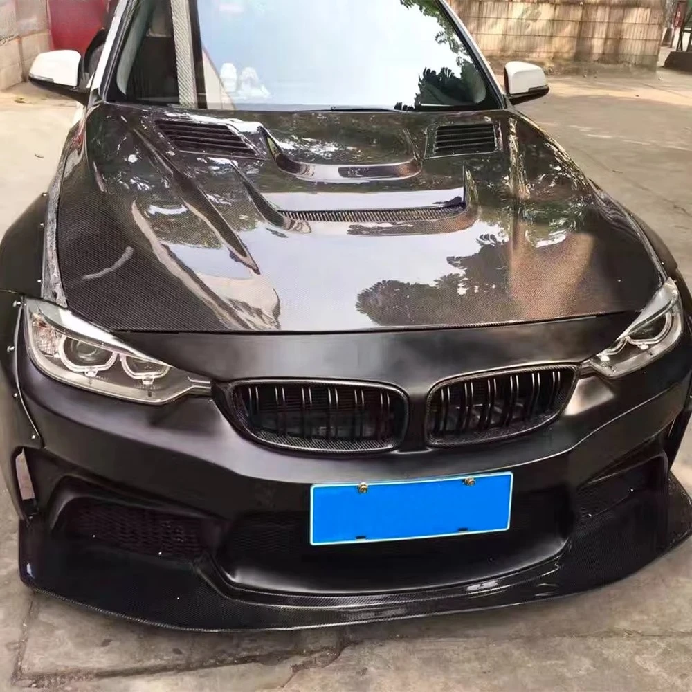 Peças do corpo do capô com ventilação frontal estilo VR de carbono para modelo da série 3 F30 12-19 4 portas Sedan 4 Series