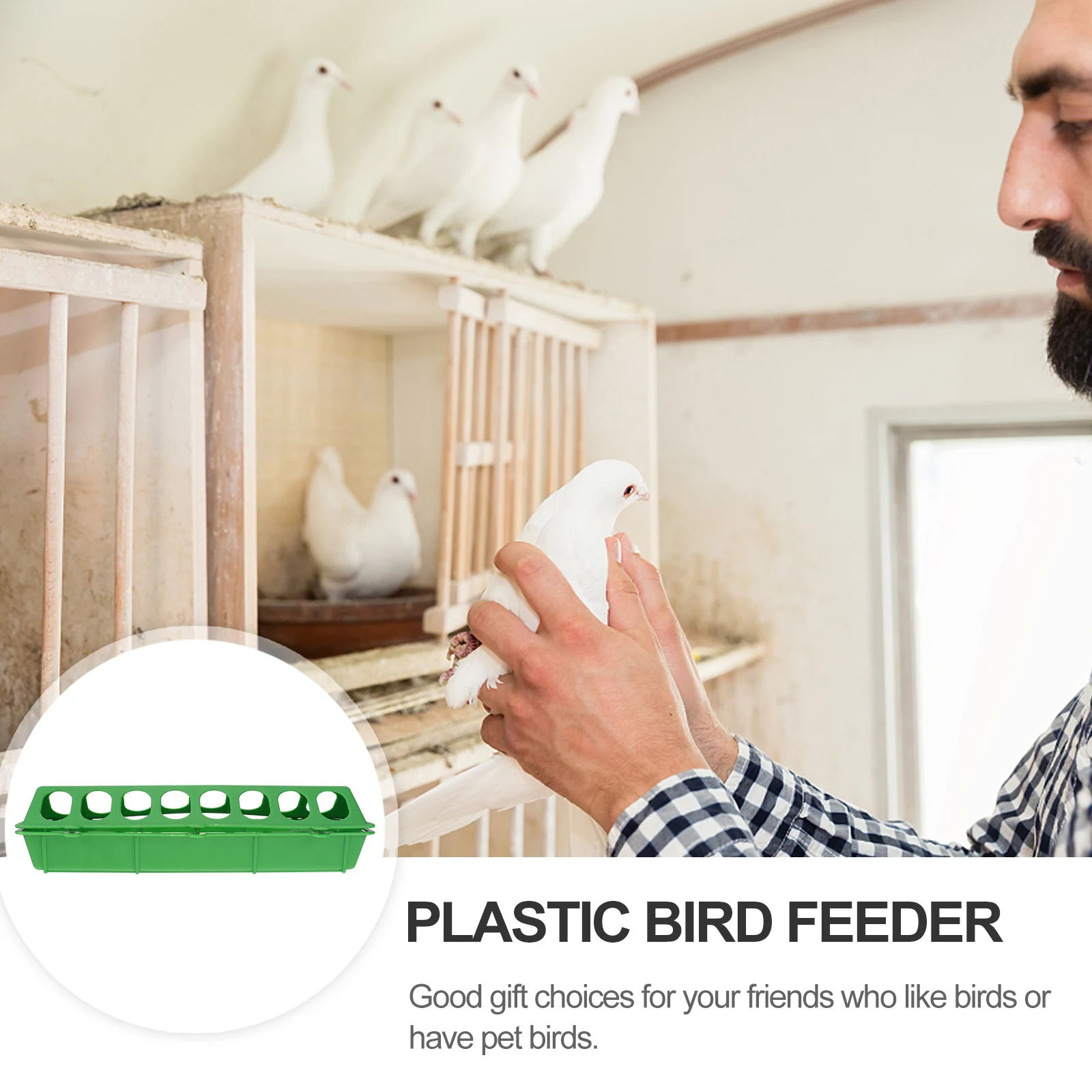 

3pcs Anti-swing Food Trough Container Baby Tray Dispenser Plastic Poultry Feeder Bowl for Parrot Design Suitable