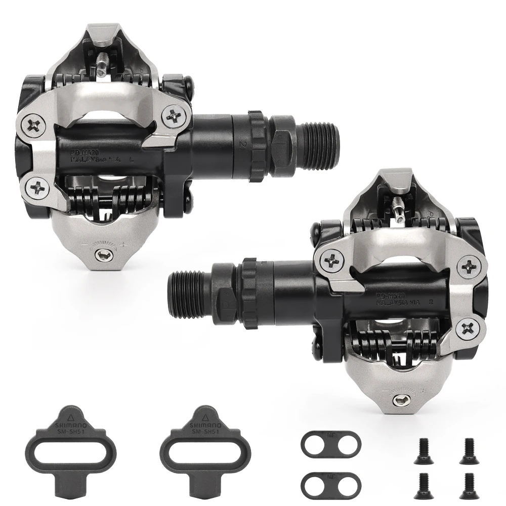 SHIMANO PD-M520 MTB Bike Pedal Mountain Bike Self-Locking SPD Pedals With SM-SH51 Cleat Set Shimano Original Bicycele Pedals