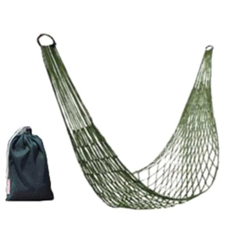 Mesh Camping Hammock Hanging Chair for Outdoor Backpacking Hammock Nylon Rope Hammock Single Leisure Hanging Hammock Bed