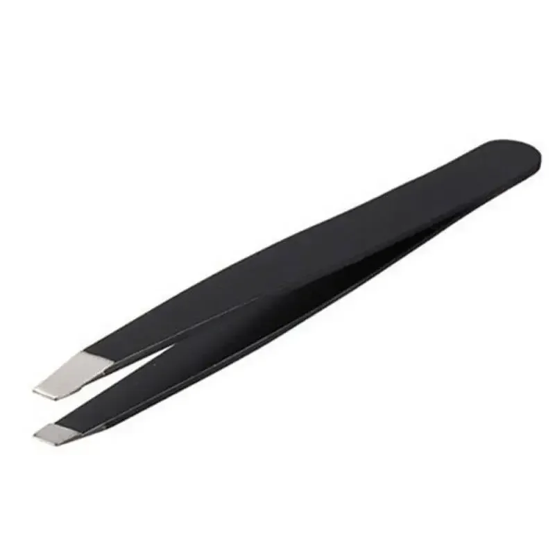 1Pc Eyebrow Tweezer Stainless Steel Professional Flat Tip Tweezers For Hair Removal Face Eyes Makeup Tool