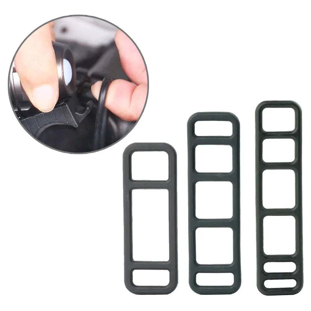 4pcs Silicone Straps Mount for Bike Handlebar Seatpost Helmet Bicycle Light Remote Control Bell Mount Rubber Band Accessories