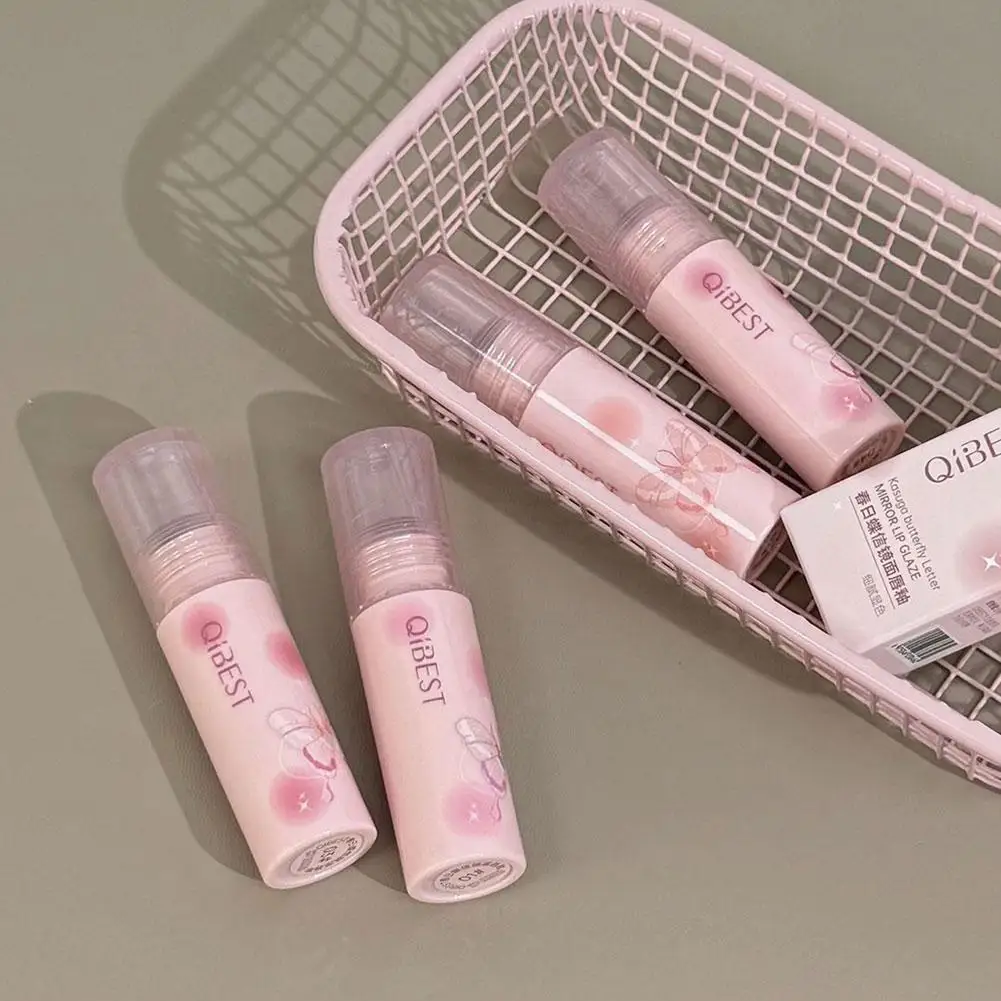 保湿ミラーリップグロス持続クリスタル光沢のある水ライトリップグレーズヌードレッド液体口紅女性の唇のメイクアップ化粧品