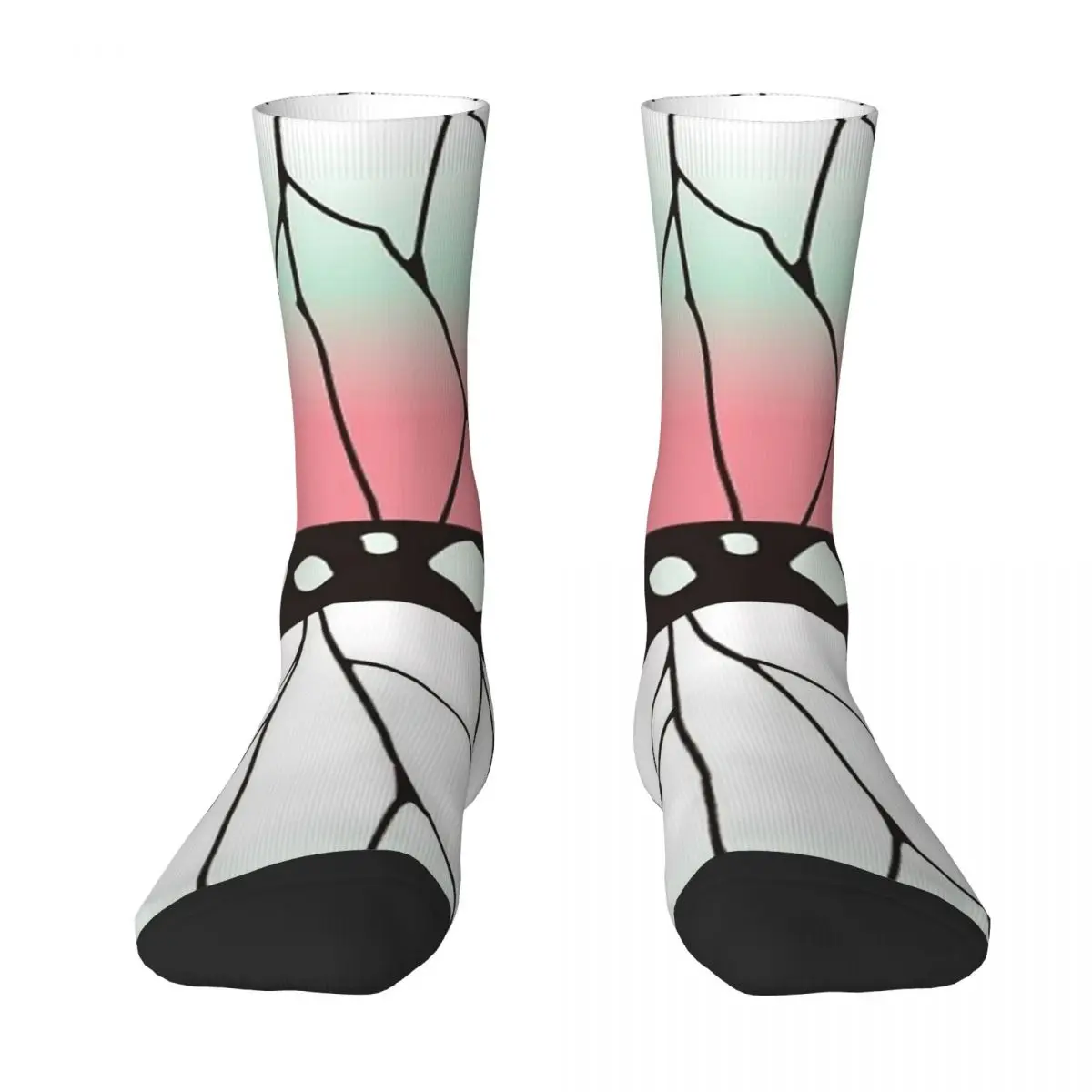 Adults Men Socks Shinobu Kochou Butterfly Demon Slayer Kimetsu No Yaiba Anime Stockings Autumn Medium Socks Anti Bacterial Socks