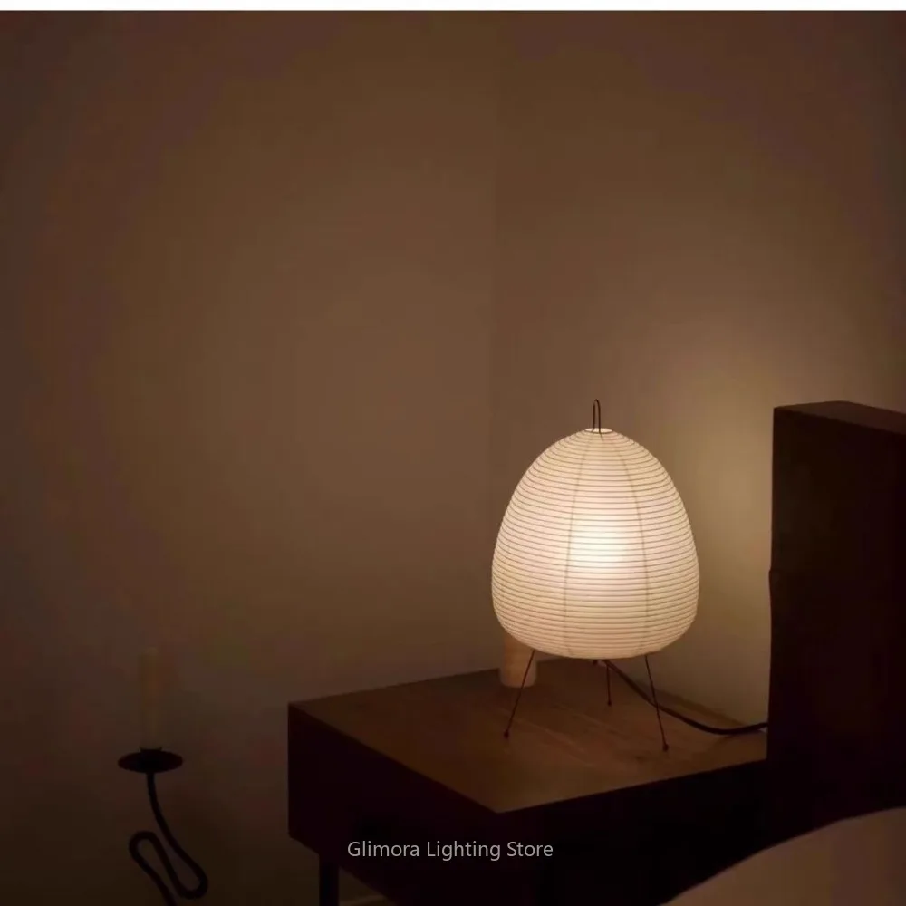 Wabi-sabi Table Lamp, Ins-style Ambient Style, Rice Paper & Metal, for Living Room Bedroom Bedside, Creative Decor Light
