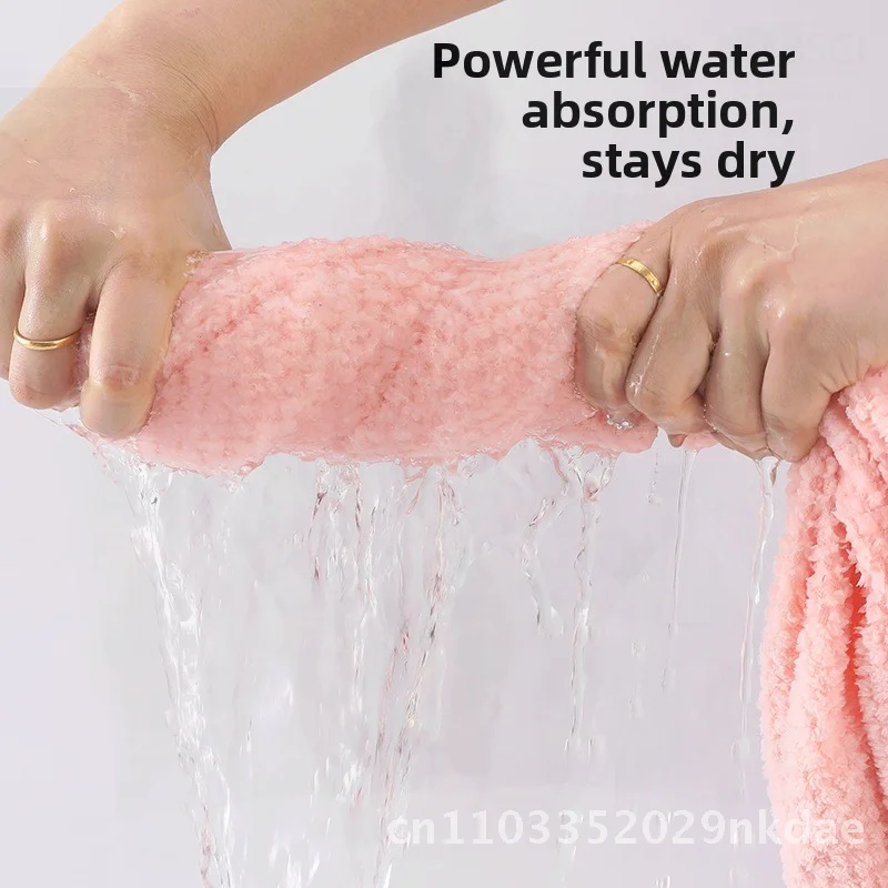 منشفة استحمام من القطن الخالص 2023 المرأة الخريف الشتاء التجفيف السريع الكبار البشكير المرجان الصوف ثوب النوم ألياف البوليستر السيدات #2