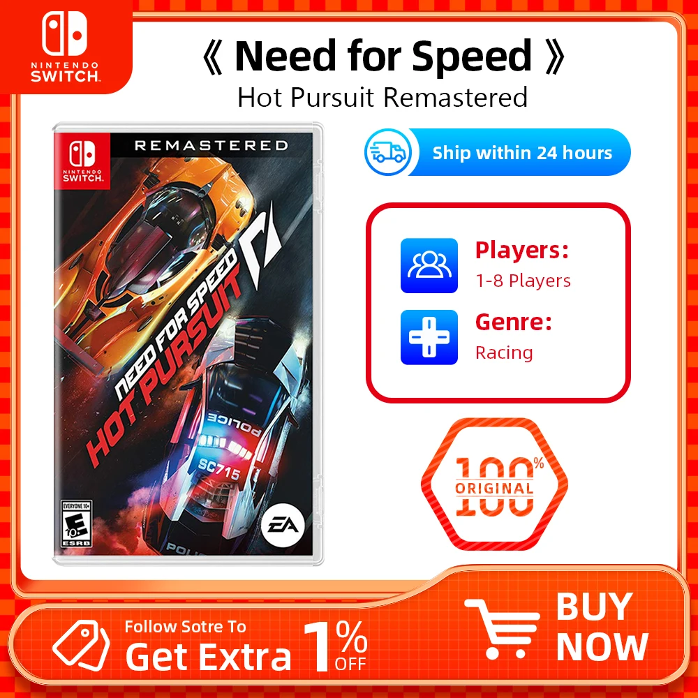 Need for Speed Hot Pursuit Remastered Nintendo Switch Game Deal for Nintendo Switch OLED Switch Lite Switch Game Card