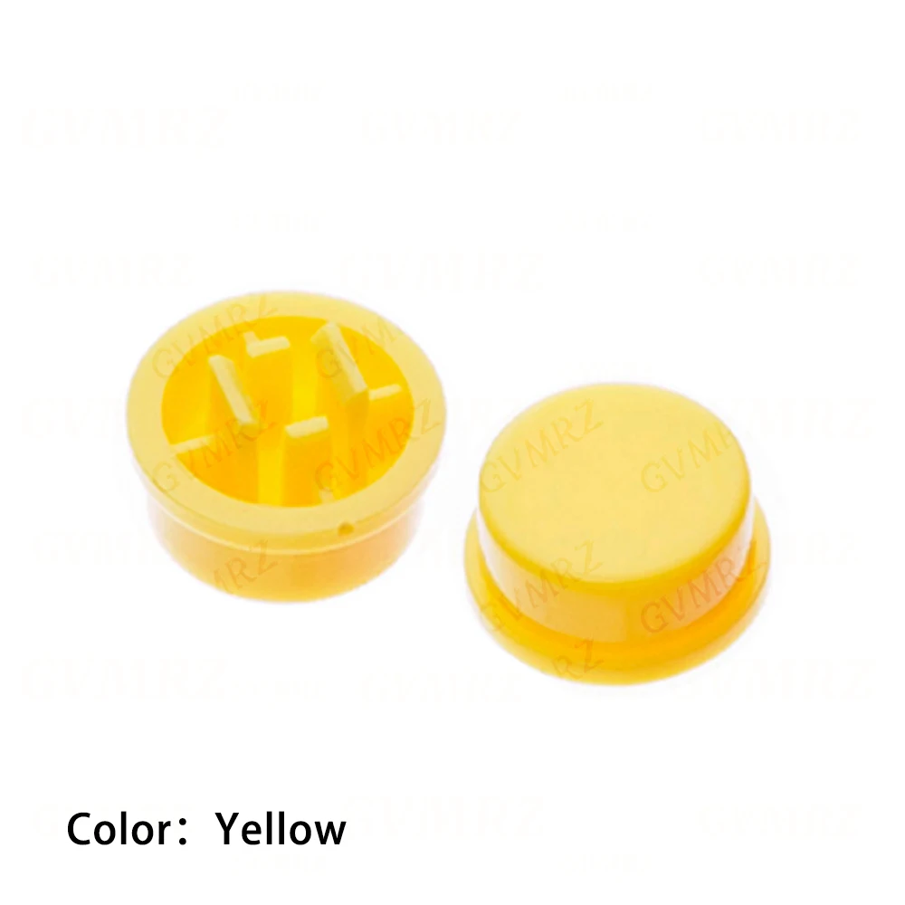 20PCS For PCB Momentary Tactile Tact Mini Push Button Switch Module DIP 4PIN Round Cap A14 A24 white green Integrated circuit