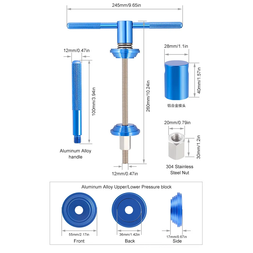 MTB Bicycle Headset Installation Removal Tools Bike Bottom Bracket BB Bearing Extractor/Press-in Tool Road Cycling Repair