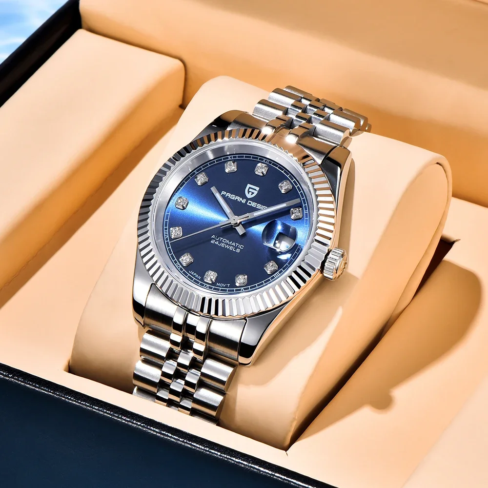 

Новинка 2023 года PAGANI DESIGN PD-1645 V3, мужские механические часы, деловые часы с сапфировым стеклом, автоматические часы из нержавеющей стали 42 мм для мужчин