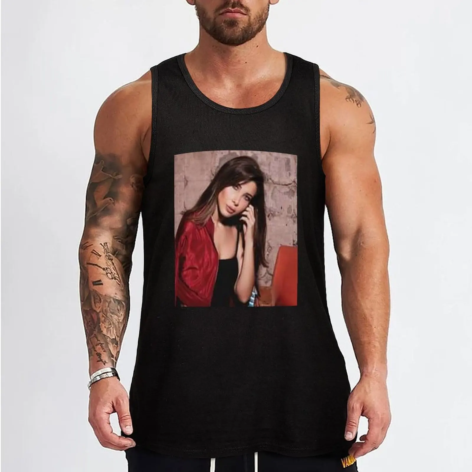 Nancy Ajram Tank Top Men's sleeveless gym shirts Gym t-shirt man cool things men gym clothing