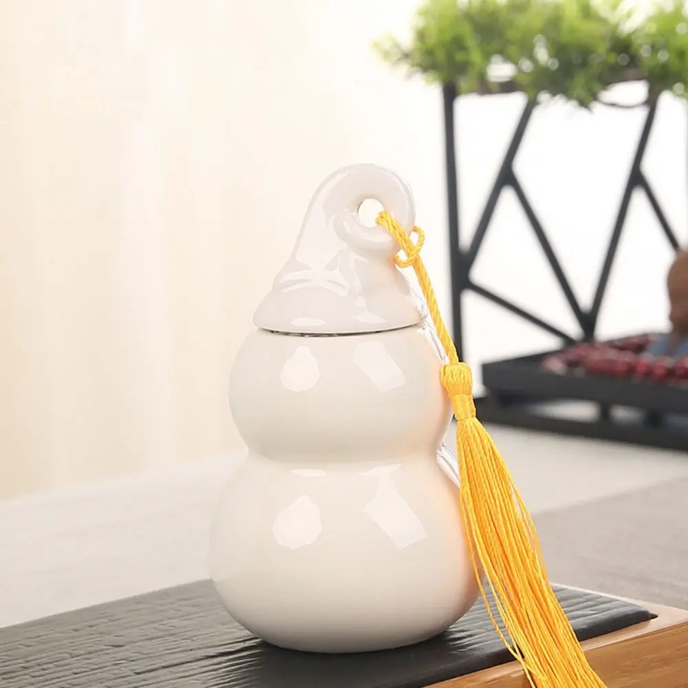 

Aid Tool Ceramic Pill Box Gourd Jar Mini Pill Case Portable Medicine Sealed Organizer Men