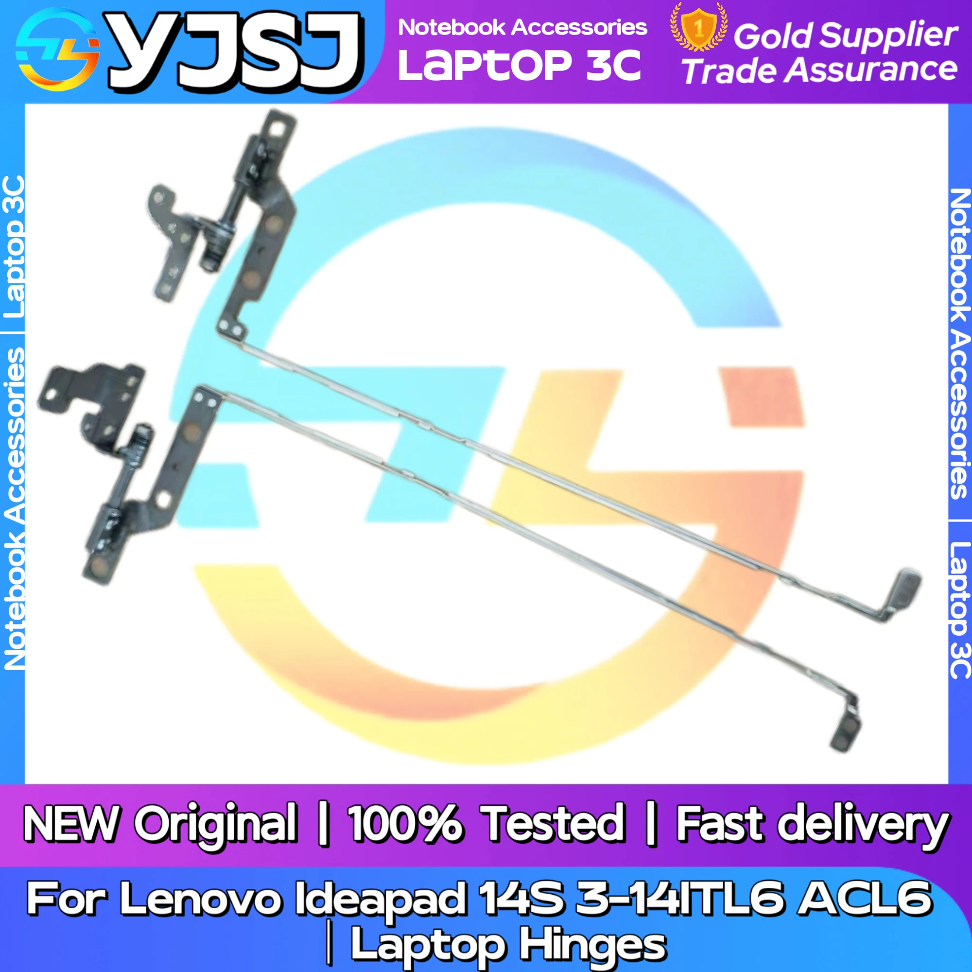 

New Original Laptop Notebook Hinges For Lenovo Ideapad 14S 3-14ITL6 ACL6 built-in left and right Hinges LCD Screen Hinge