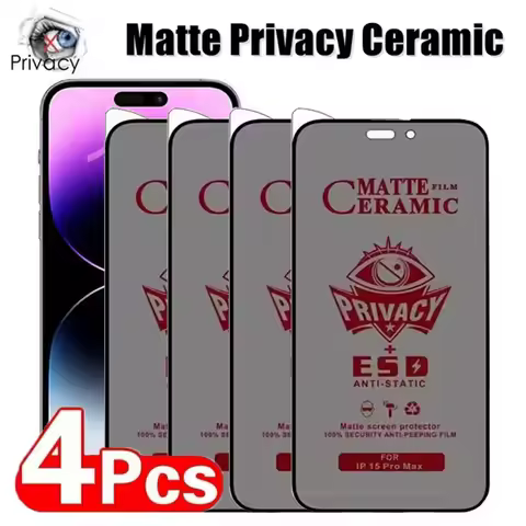 1-4Pcs Matte Ceramic Privacy Screen Protector For Samsung A15 5G A14 A13 A12 A21s A22 A23 A24 A25 A05 A04 A02s A03 Anti Spy Film