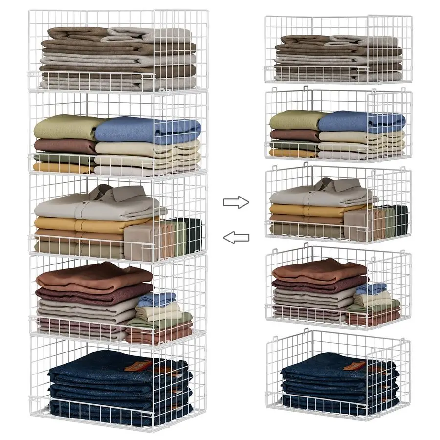 

Складные органайзеры для шкафа и корзины для хранения, складная система полок для шкафа, компактные контейнеры для хранения одежды, выдвижные ящики