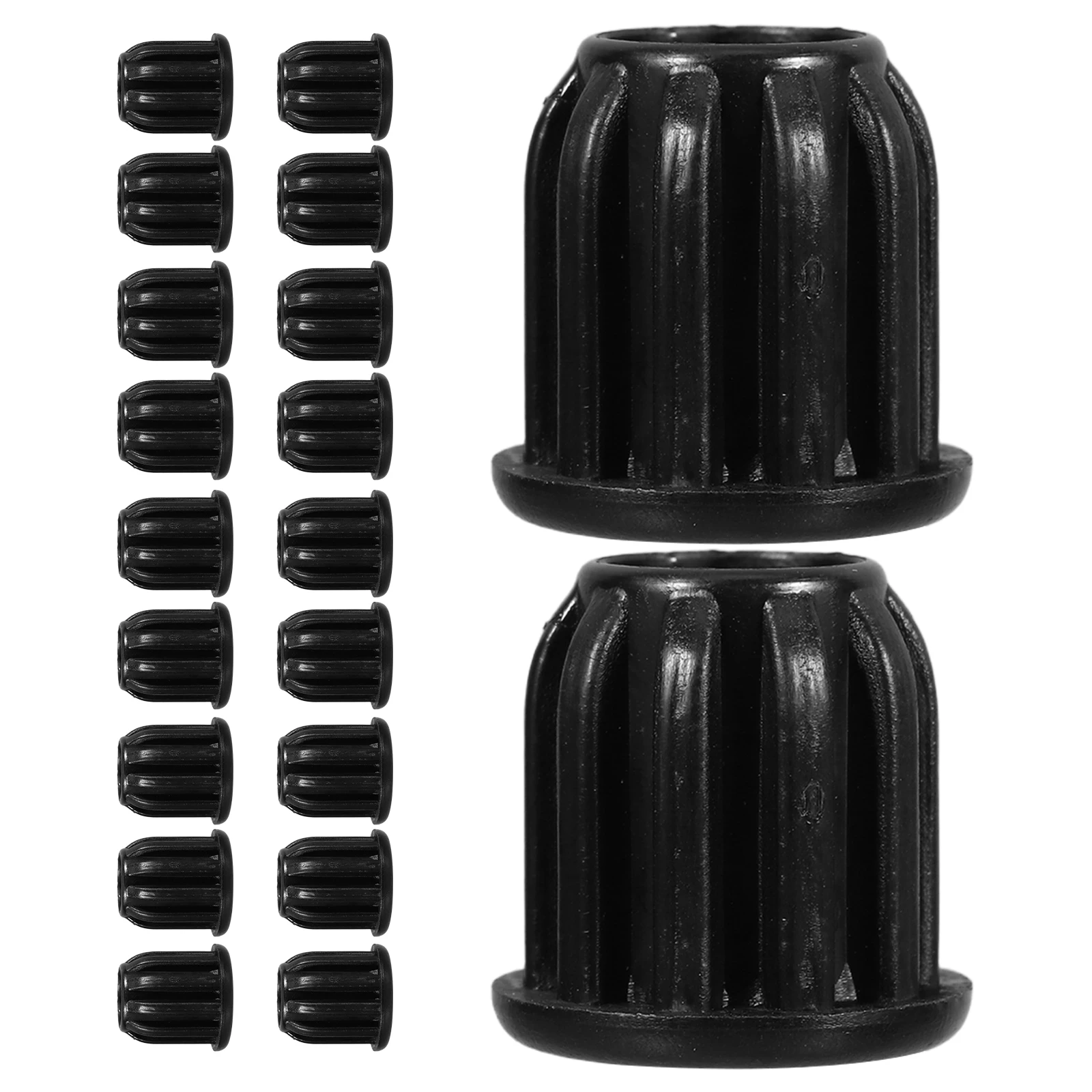 

20pcs Chair Caster Rod Insert Sockets Black Nylon Cover Office Chair Insert Sleeve Swivel Office Computer Furniture Wheel Parts