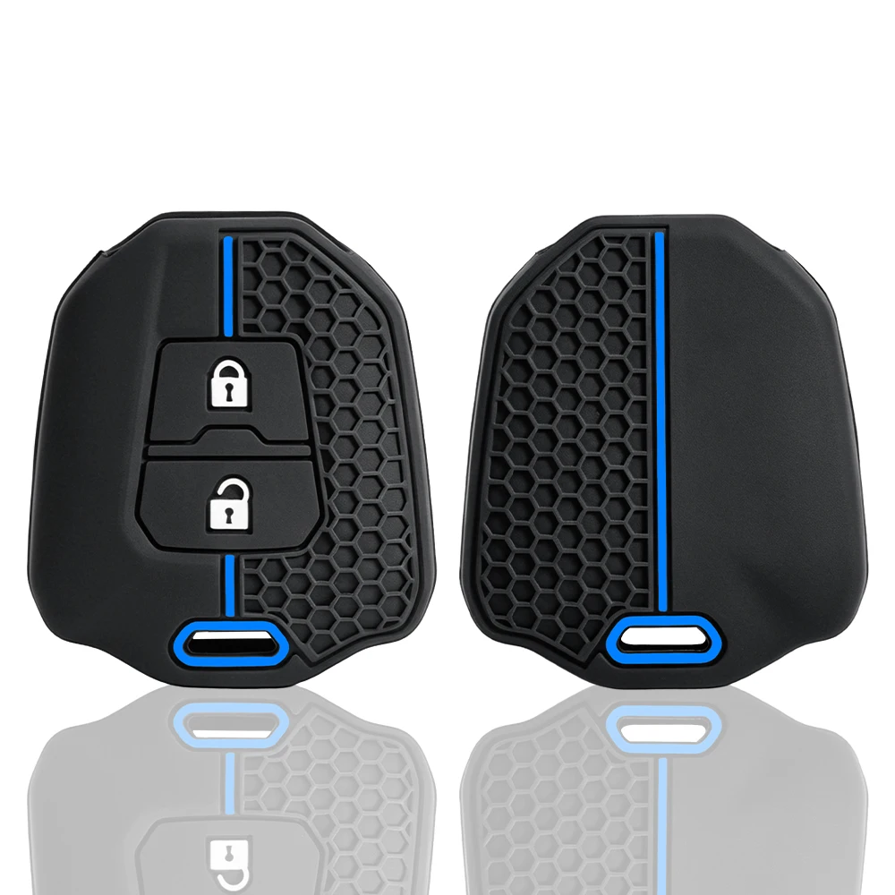 2025 Silicone Car Key Case Cover For Isuzu D Max Mu-x V-Cross Truck 2 Button Car Accessories Key Cover Cap Holder Shell Skin Fob