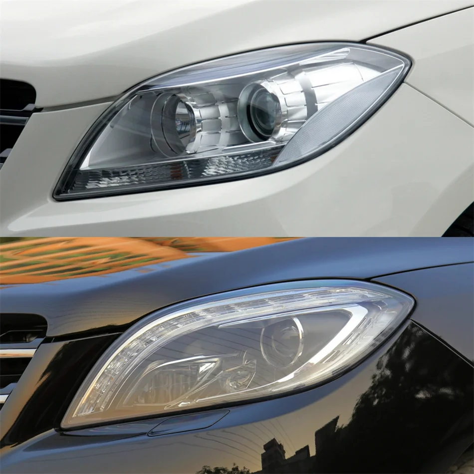 لمرسيدس بنز M الفئة W166 2012 2013 2014 2015 ML300 ML350 ML400 ML450 ML500 الزجاج مصباح قذيفة كشافات صندوق المنزل #2