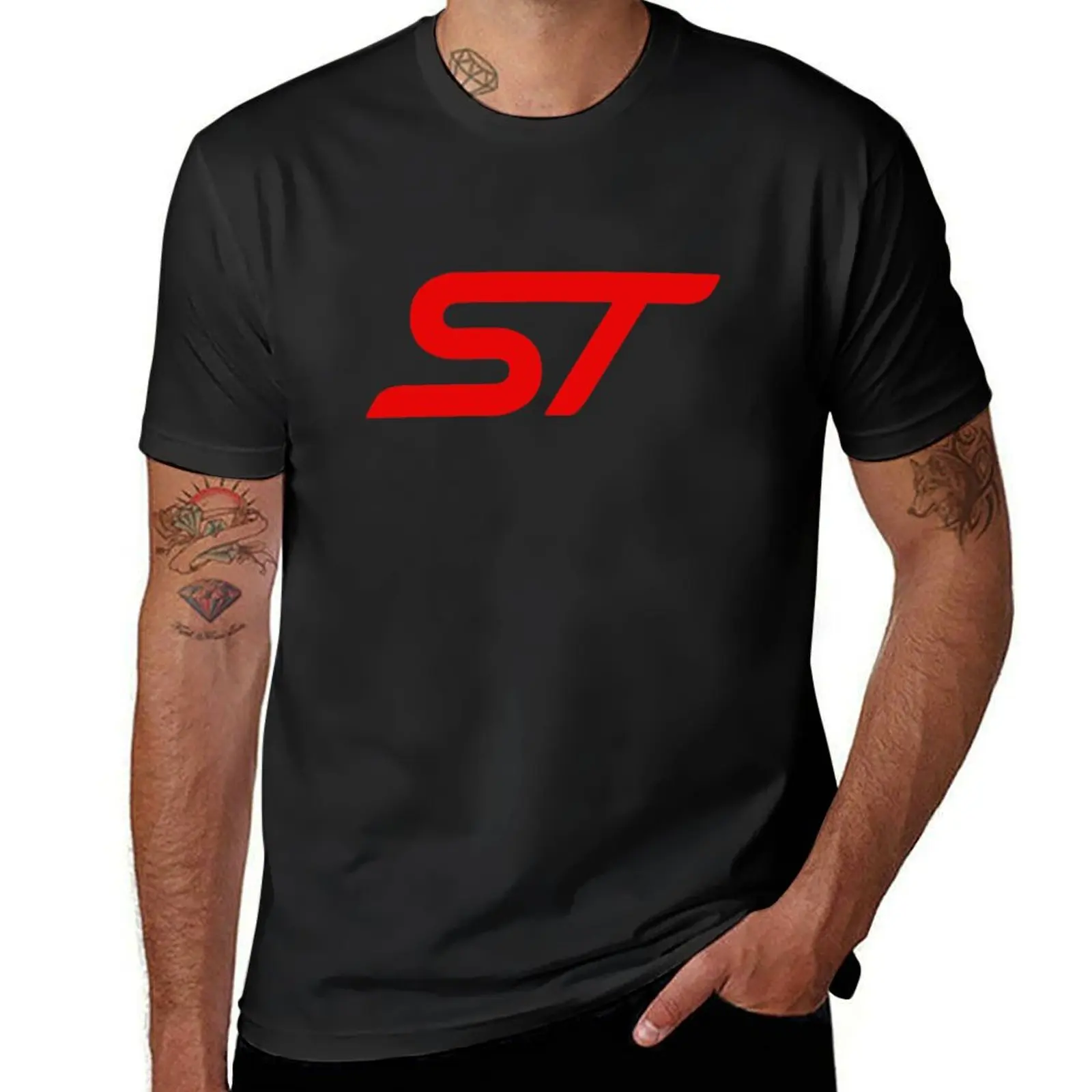 

Focus ST logo T-Shirt kawaii clothes tops summer clothes T-shirts for men cotton