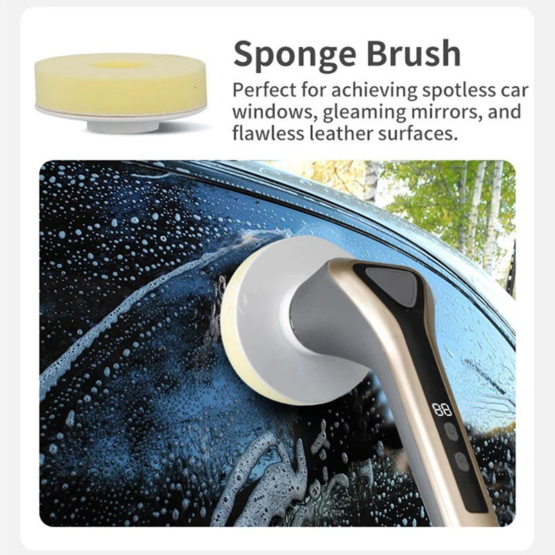 Electric Spin Scrubber  Shower Scrubber Ipx7 With 7 Replaceable Brush Heads And Adjustable Removable Extension Handle B