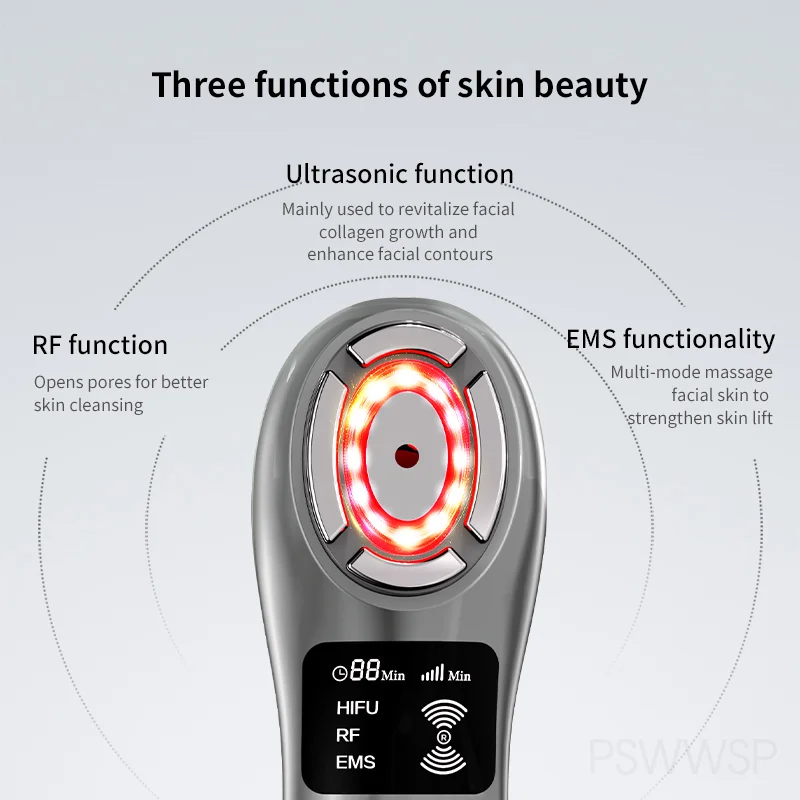 Mini masajeador Facial HIFU ultrasónico EMS RF, dispositivo de estiramiento de la piel, SPA en casa, cara, Barbilla, cuello, ojo, antiarrugas, belleza Lifting, nuevo