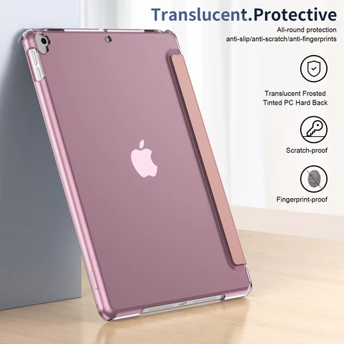 Imagen 2 del producto Para iPad 10,2 pulgadas funda iPad 9a generación 2021/ iPad 8a generación 2020/ iPad 7th /Pro10.5 "" /Air 3, funda inteligente trasera dura delgada