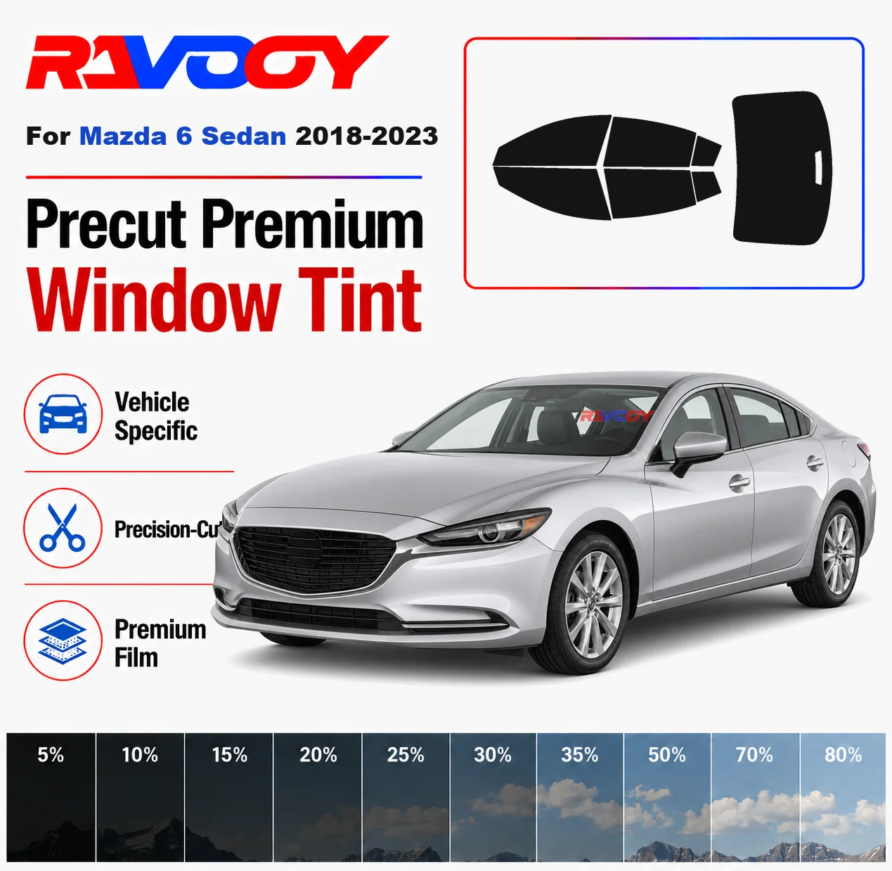 premium-precut-window-tint-kit-front-rear-windows-rear-windshield-for-mazda-6-sedan-2018-2023-complete-set-nano-ceramic-film