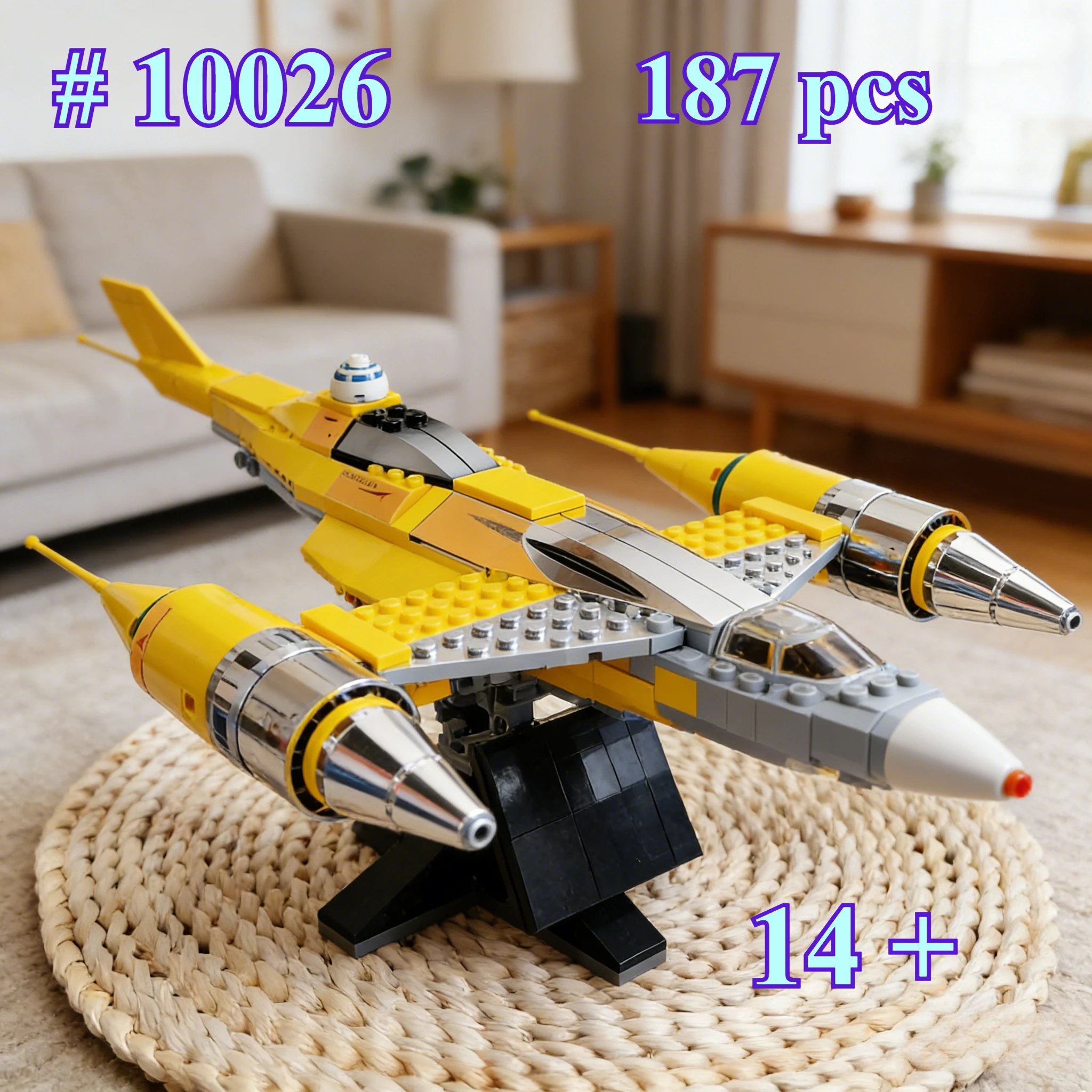 Nabu Fighter Building Blocks Suit 10026 Building Blocks Sets Suitable for Birthday Gifts Compatible with Legoed Particles，187pcs