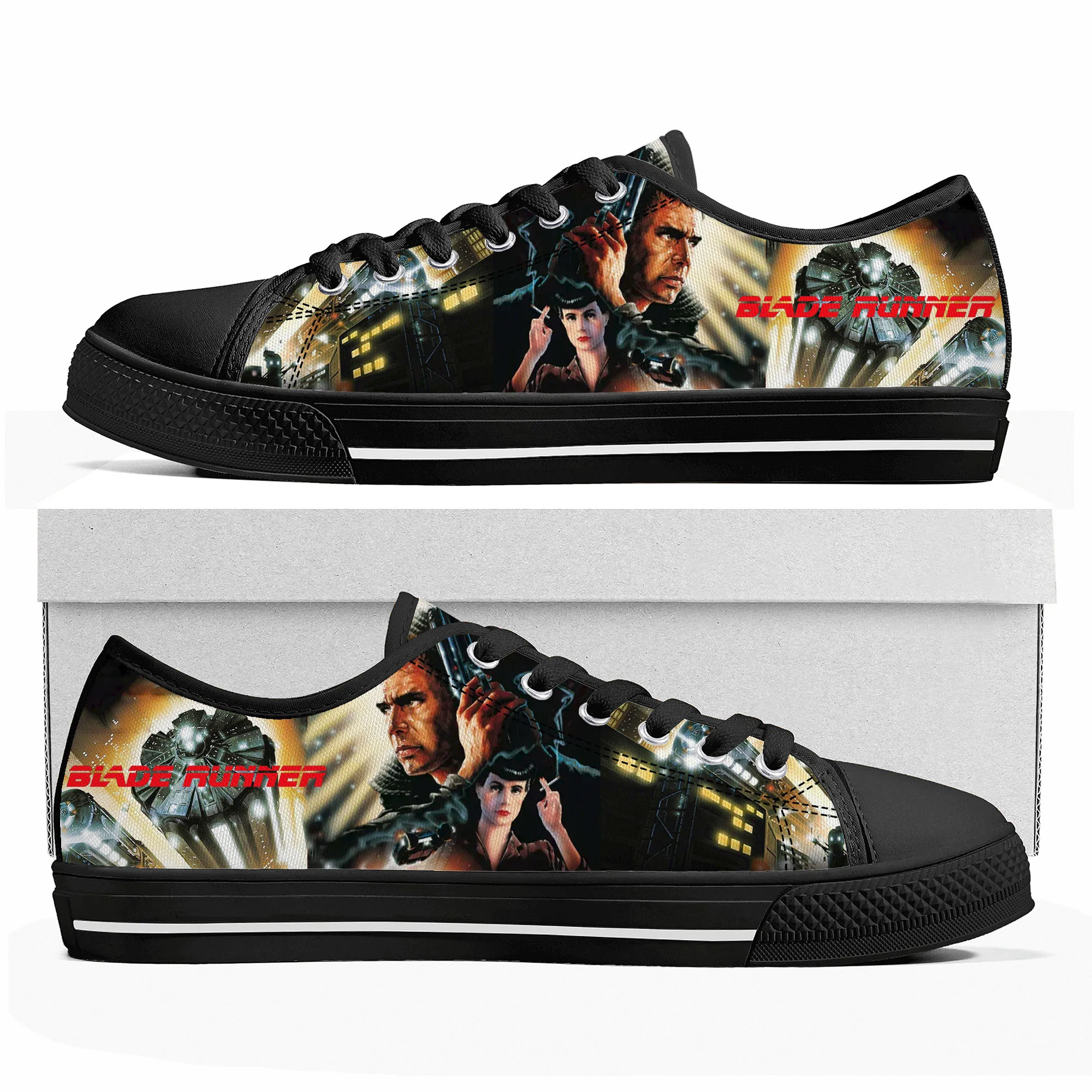 Blade Runner Movie Low Top Sneakers Mens Womens Teenager Canvas High Quality Sneaker Casual Custom Made Shoes Customize DIY Shoe