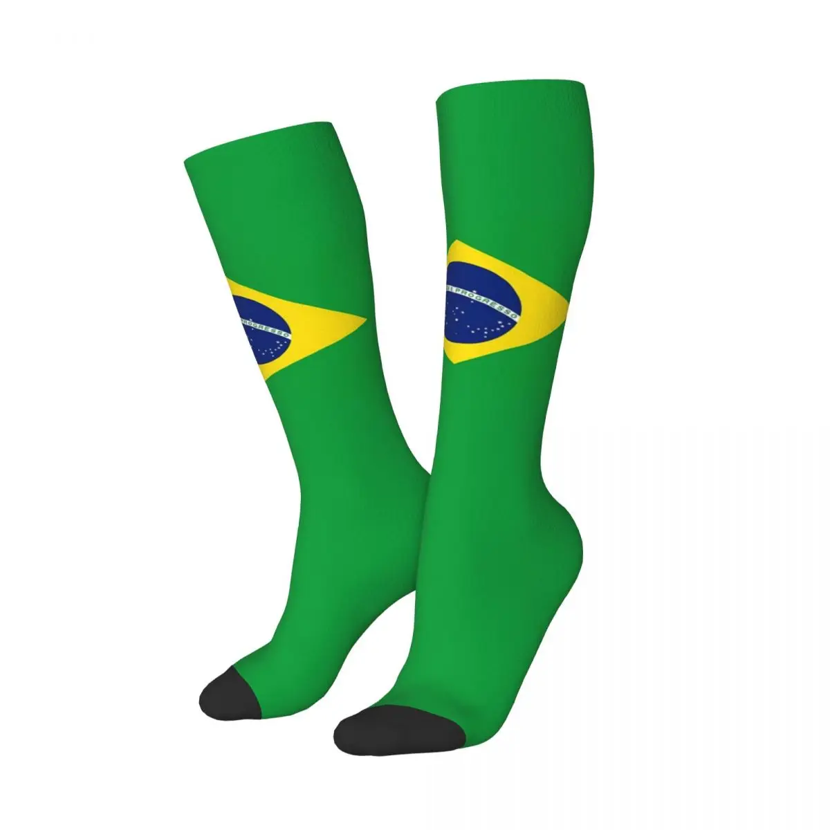 Calcetines largos con bandera nacional de Brasil, medias absorbentes de sudor Harajuku, accesorios para todas las estaciones, regalos de navidad Unisex