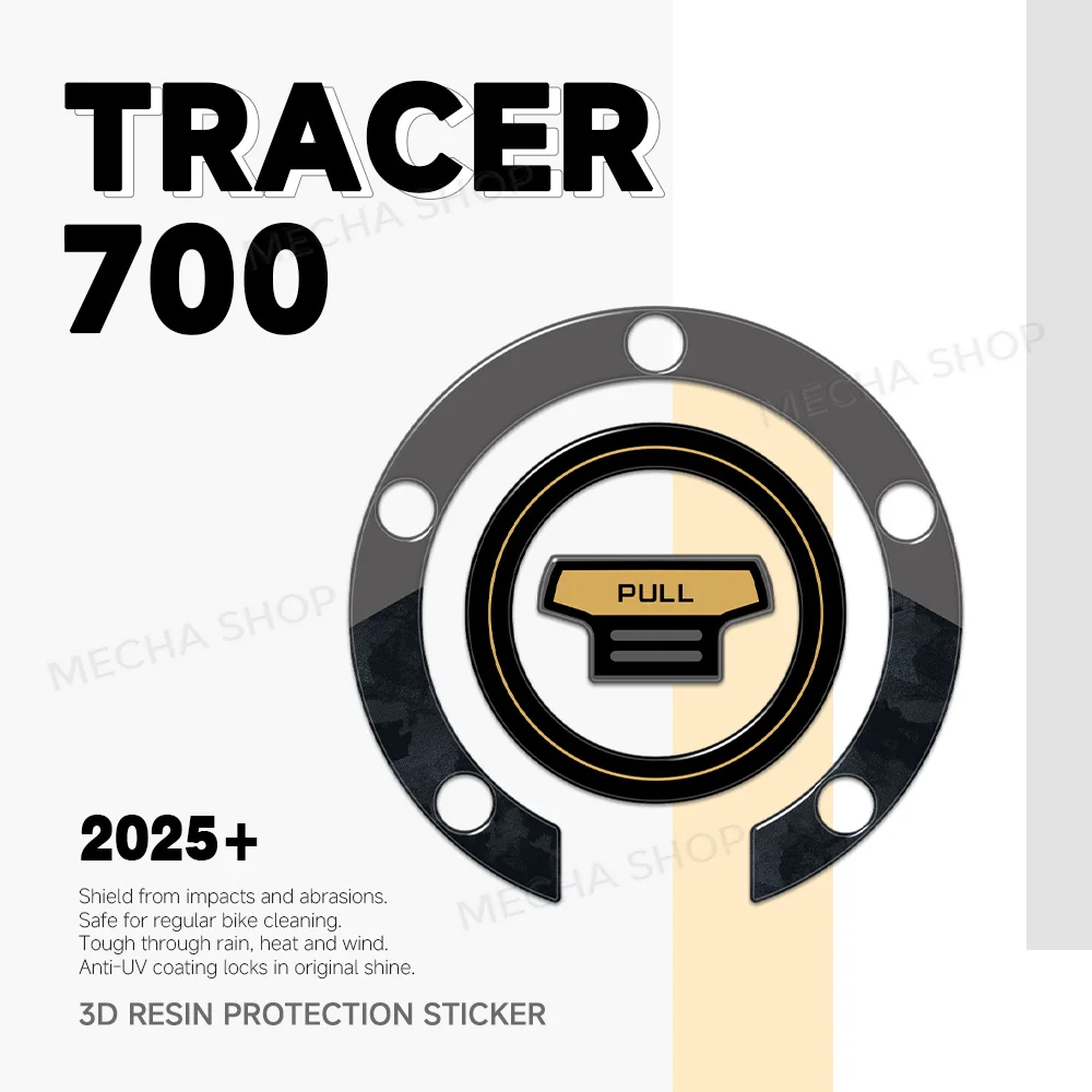 For Tenere 700 2025 T700 2026 Accessories Motorcycle Fuel Cap Sticker 3D Epoxy Resin Sticker