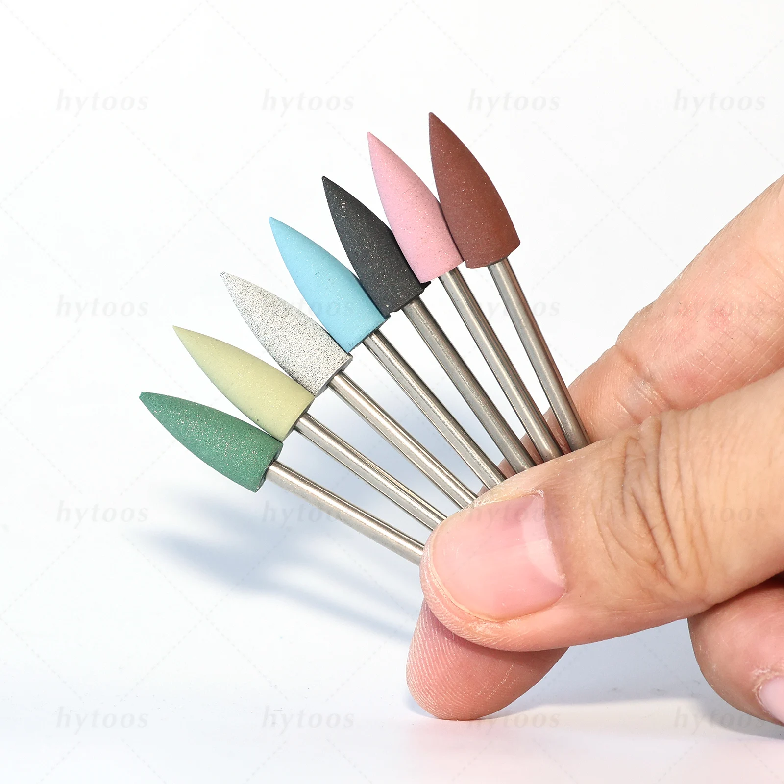 HYTOOS 6*16mmコーン型シリコンネイルドリルビット 3/32インチ ペディキュア研磨ビット ネイルドリル マニキュア＆フットケア前処理ツール