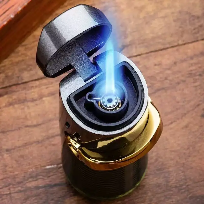 مجموعة كومبو سيجار مكونة من قطعتين من Lubinski، ولاعة نفاثة واحدة محمولة متعددة الوظائف لهب أزرق وقاطعة على شكل حرف V