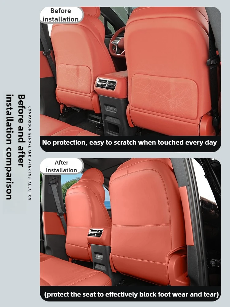 

For BYD Sealion 8 Tang L Car Rear Seat Anti Kick Protective Pad Anti-dirty Leather Cushion Seat Protector Car Interior Accessory