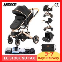 Baby Stroller 3 in 1 Luxurious Portable Travel Baby Carriage Fold Pram High Landscape Aluminum Frame Newborn Infant Stroller