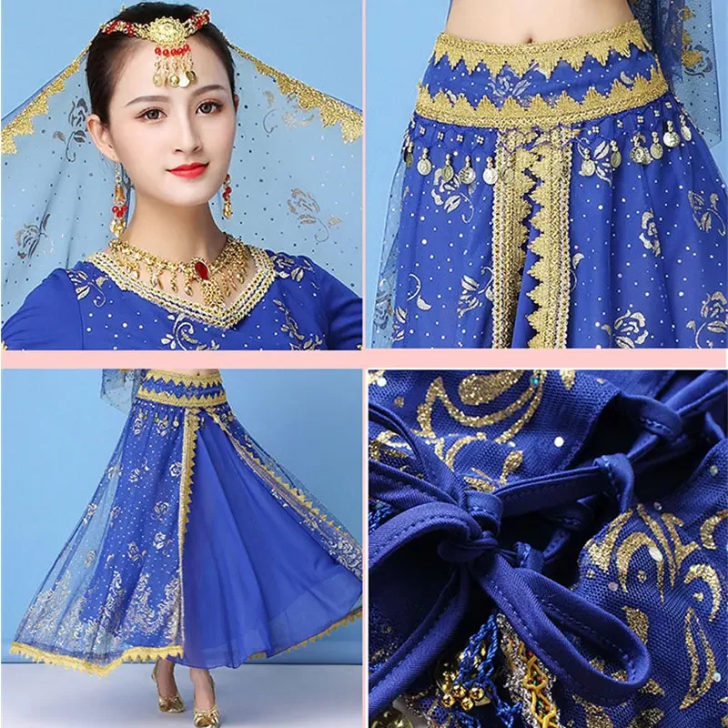 مجموعة أزياء الرقص الشرقي للأميرة البالغة للسيدات للمهرجانات العربية ملابس رقص بوليوود الهندية للهالوين ملابس تنكرية للهالوين