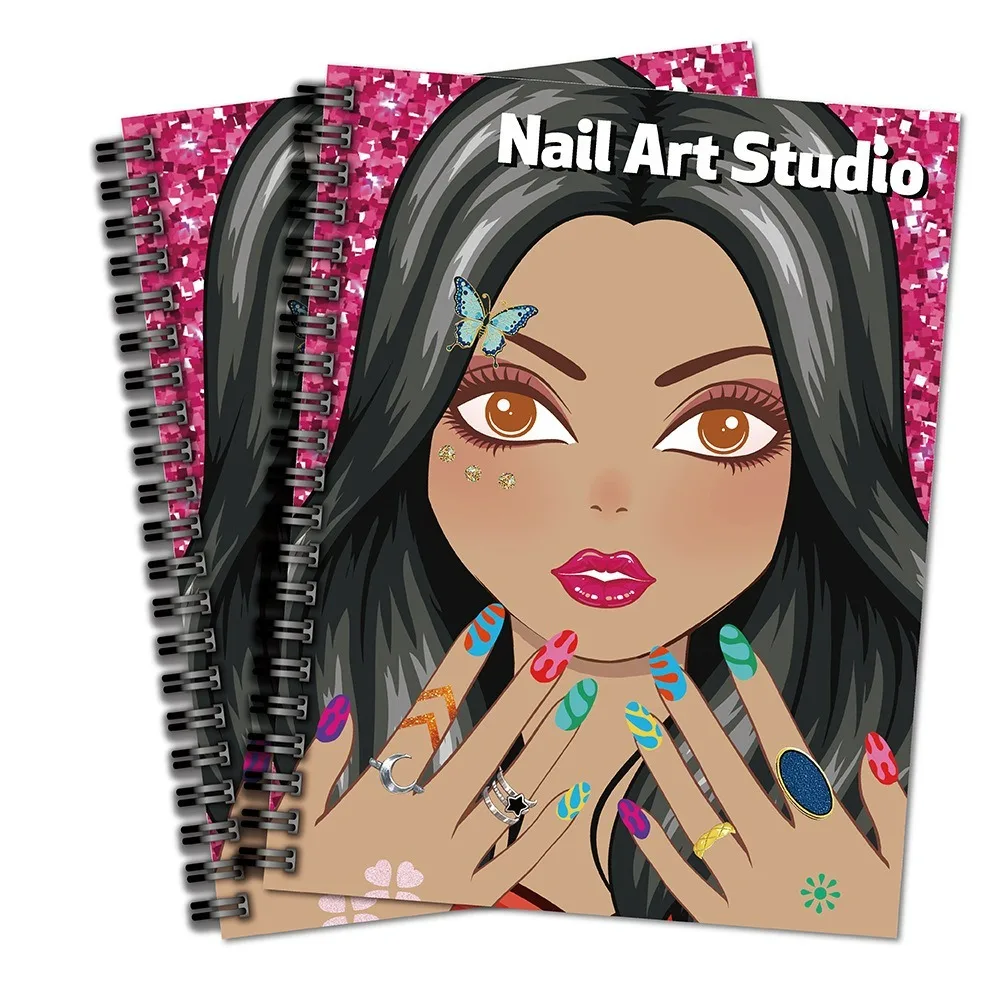 Enhance Creativity Nail Art Book with Stickers Coloring & Activity Book Fashion Exploration For Girls Party Favor Gift Book