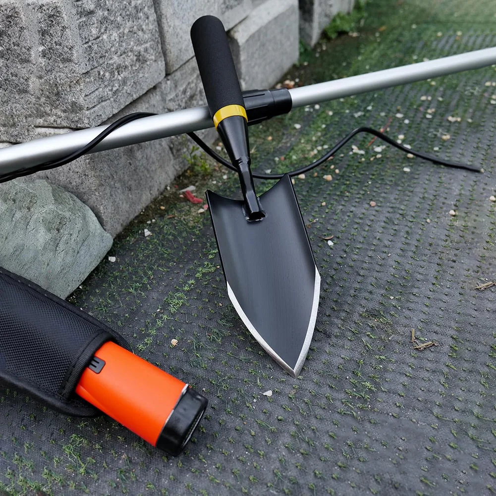 Pala da giardino in acciaio al manganese per impieghi gravosi - Cazzuola da giardino non piegata con manico ergonomico in gomma, strumento per scavo del terreno super duro