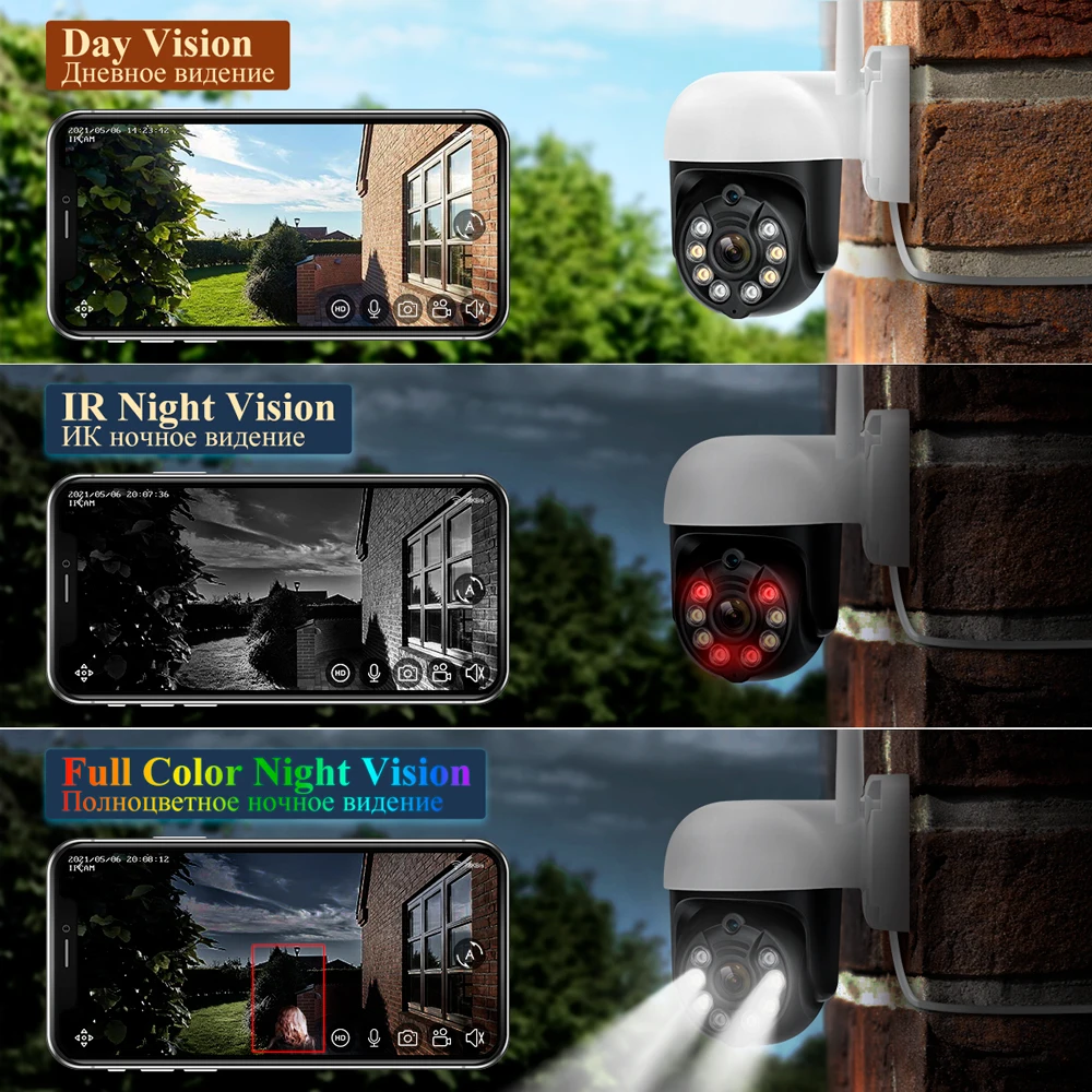 MISECU 3MP 4MP WiFi IP Camere 2-Way Audio Full Color Night Vision กลางแจ้ง P2P ไร้สาย PTZ Security กล้อง AI การติดตามอัตโนมัติ