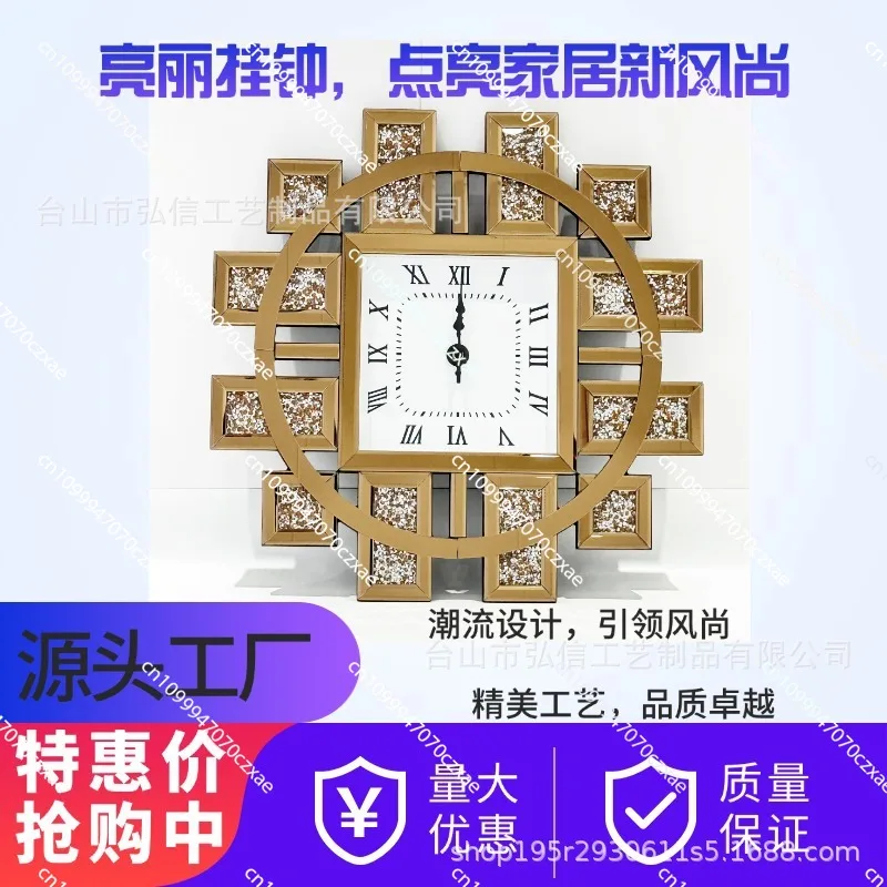 

Light Luxury Living Room Clock, Wall Clock Hotel Shopping Mall Cafe Wall Clock