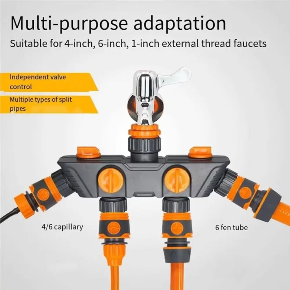 

Four Independent Switches Hose Diverter Faucet Hose Connector Tap Hose Connector Water Connector Faucet Diverter Pipe Splitter