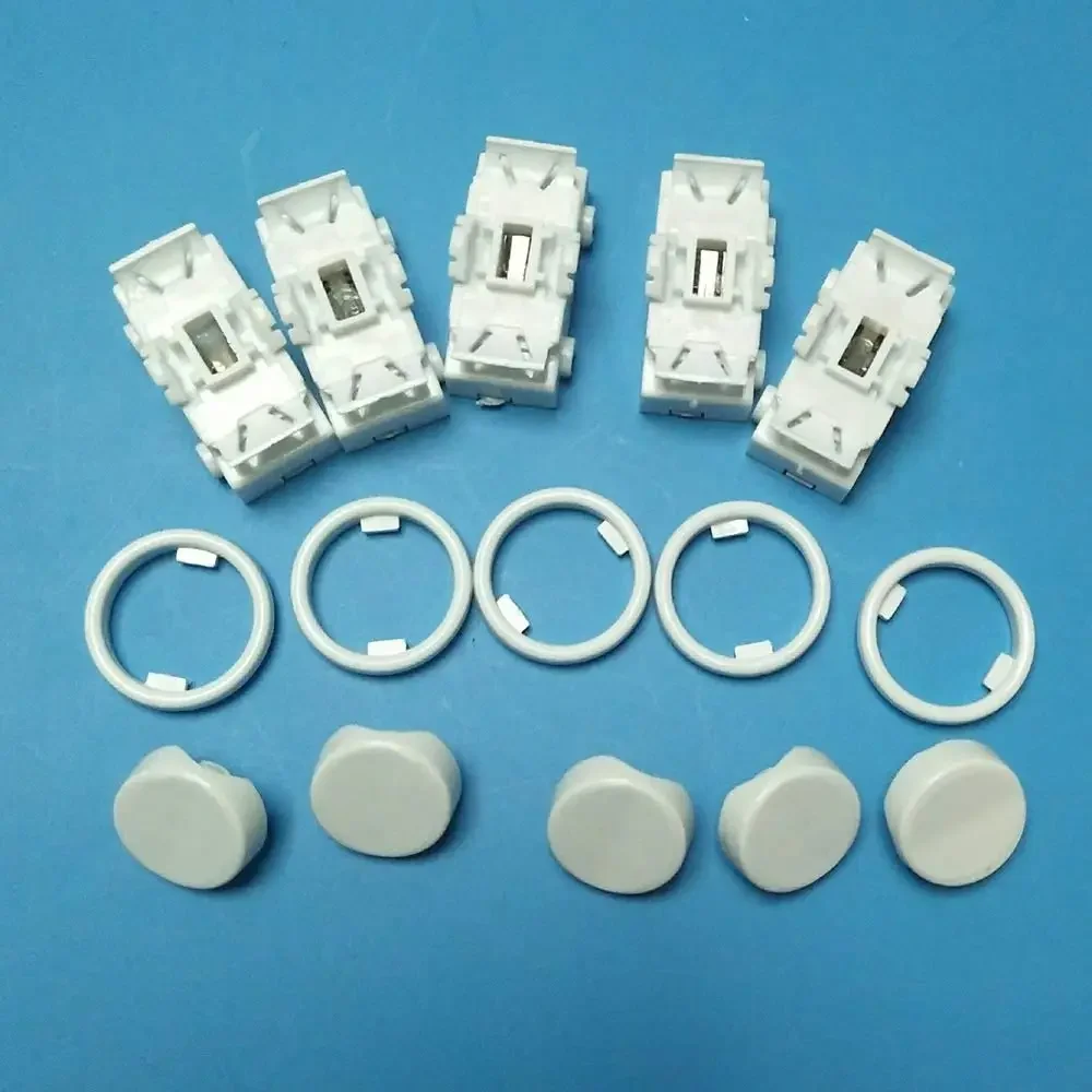 250V 0.5A Lamp Push Button SwitchR Round Rocker Switches for Table Lamp Ceiling Lights and Electrical Appliance OJ-336, 6-Pack,