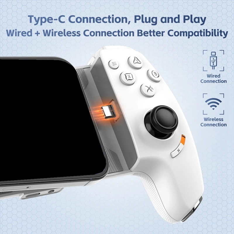 Wired Game Controller Stretching Extendable Gaming Controller Joystick For Iphone Android Switch Gamepad