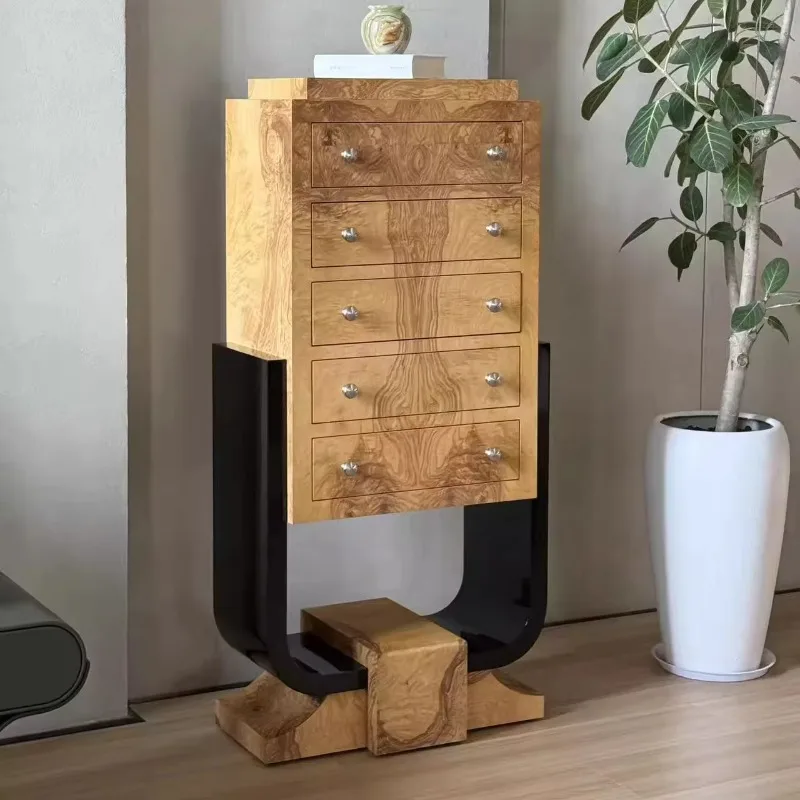 

French vintage solid wood entrance cabinet American luxury sideboard home hotel furniture new living room storage cabinet