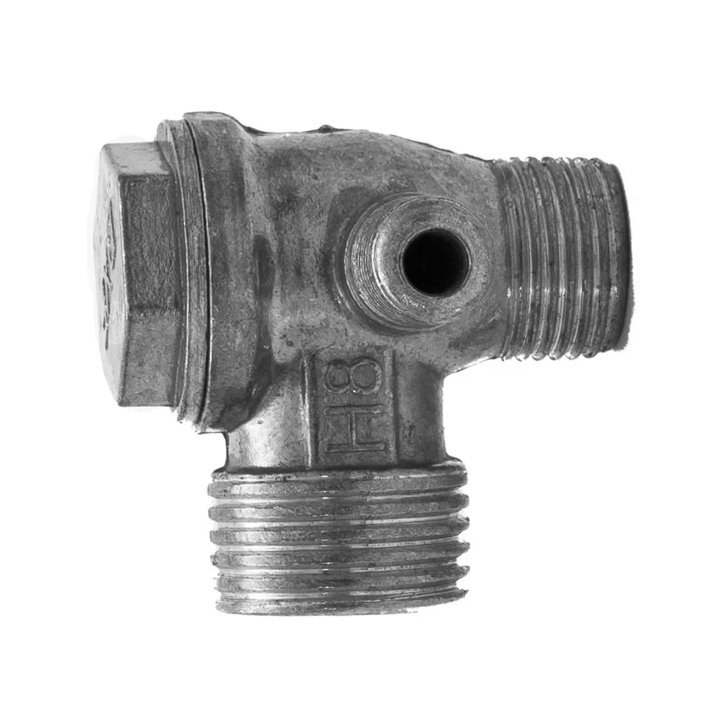 Air Compressor Check Valve 3 Male Thread Connectors Aluminum Alloy For Air Connecting Male Thread Diameter 20/16/10mm 1 Pcs